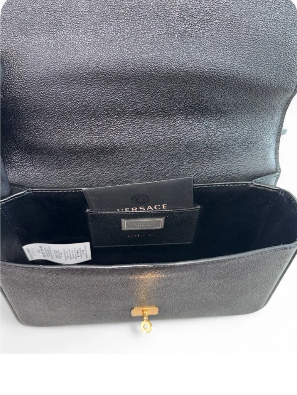 Versace Barocco Print Shoulder in Calf Leather. Excellent Condition